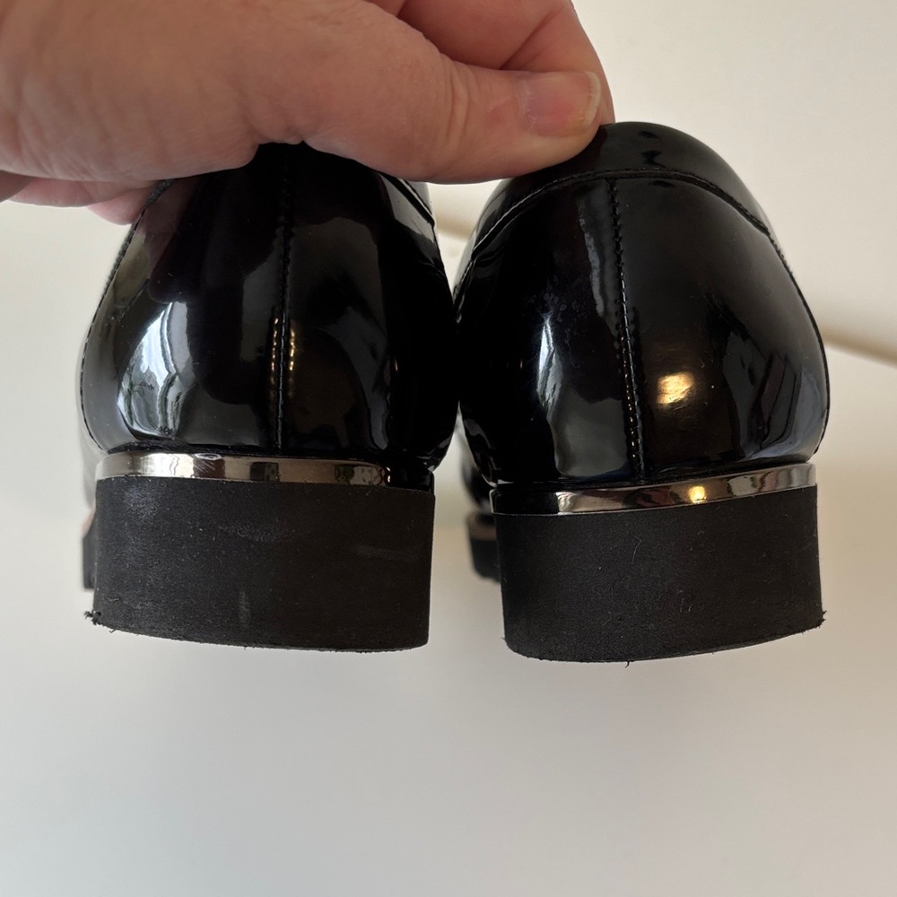 Franco Sarto L-Carolyn Women's Black Patent Tassel Loafers 06897 Size 9 EUC - Picture 13 of 14